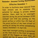 Overnight Parking Ban Reminder Notice