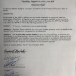 August 10, 2021 Special Town Mtg WARRANT