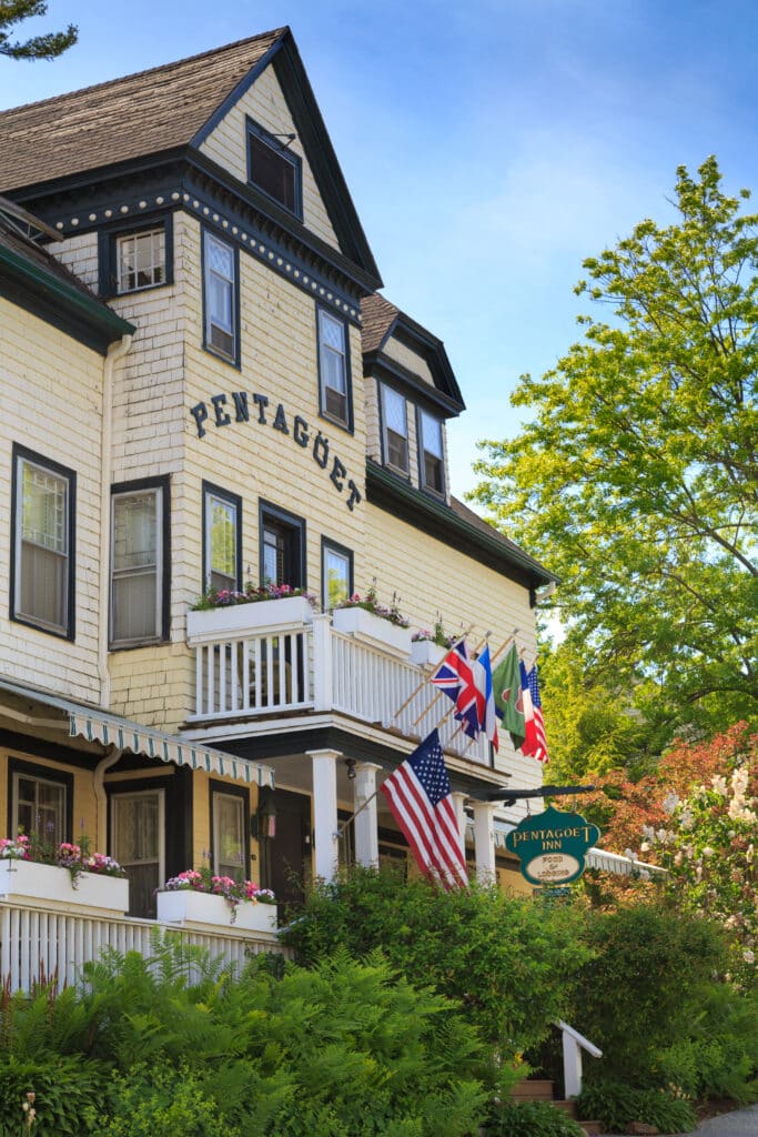 Facade of the Pentagöet Inn & Pub